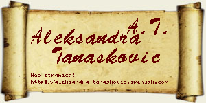 Aleksandra Tanasković vizit kartica